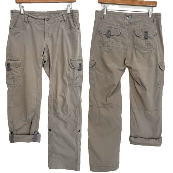 Kuhl Pants - Kuhl Splash Roll Up Pant Womens Size 8 Cargo Pocket Utility Snap Convertible Hem